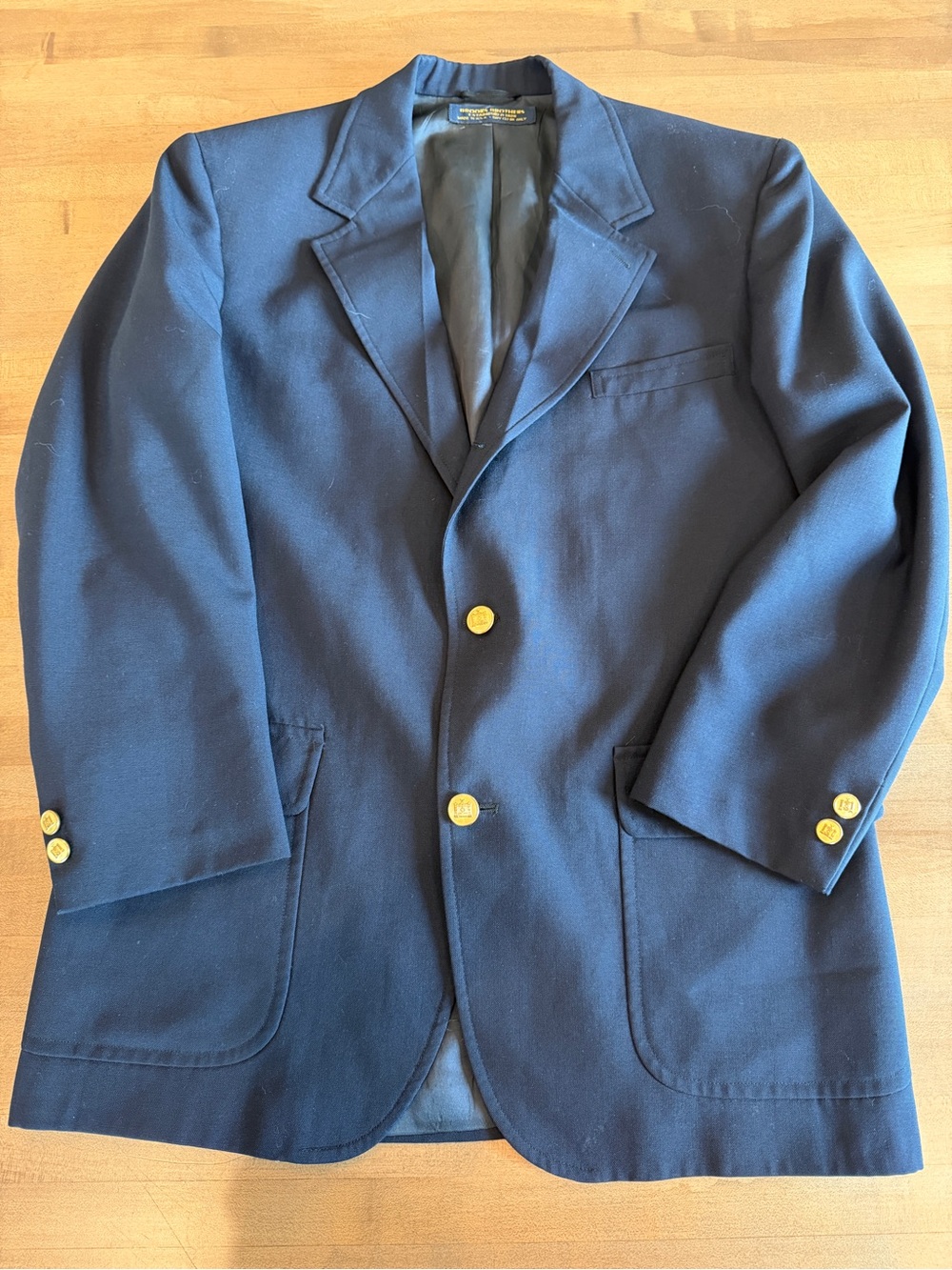 Vintage Brooks Brothers Navy Blazer with Waterbury Gate Buttons